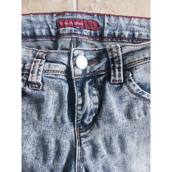 YMI Wannabettabutt Womens Skinny Jeans Size 7 Acid Wash Denim Stretch Y2K Low - Picture 15 of 16